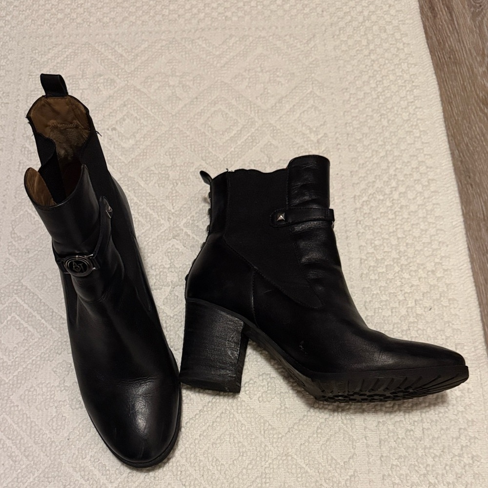Armani Exchange Black Ankle Boots